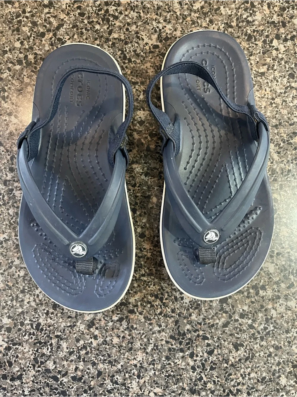 Crocs Kids' Blue Thong Slingback Sandals Size C9